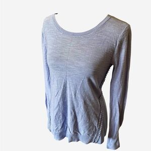 LOFT Light Purpley Blue Long Sleeve Blouse, size small